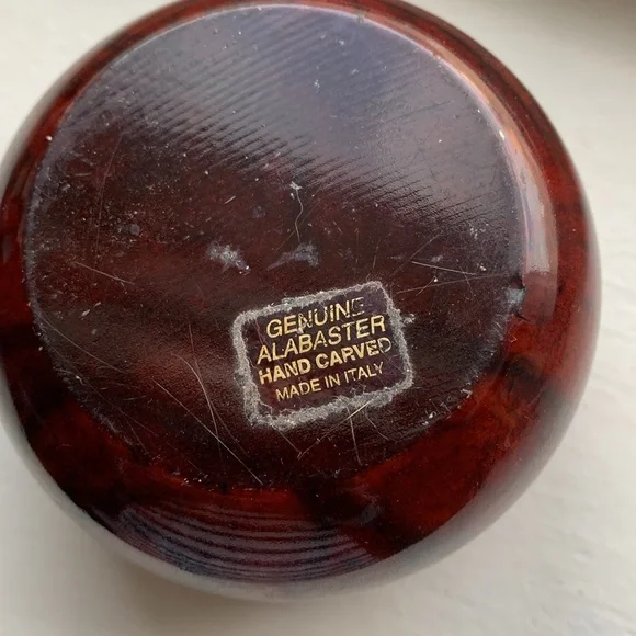 Vintage Italian Genuine Hand Carved Alabaster Box - Picture 6 of 7